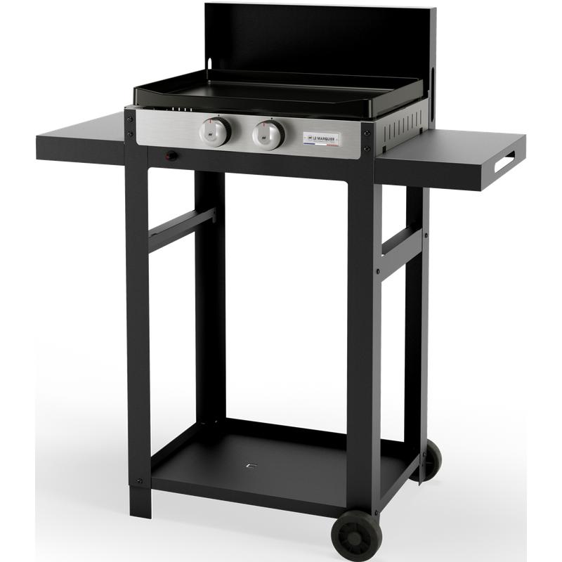 Ensemble Plancha et Chariot La Plancha Française Gaz Acier Inox