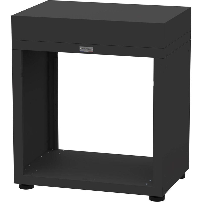 Meuble Ouvert pour Cuisine d'Extérieur 80 x 55 cm en Acier Noir