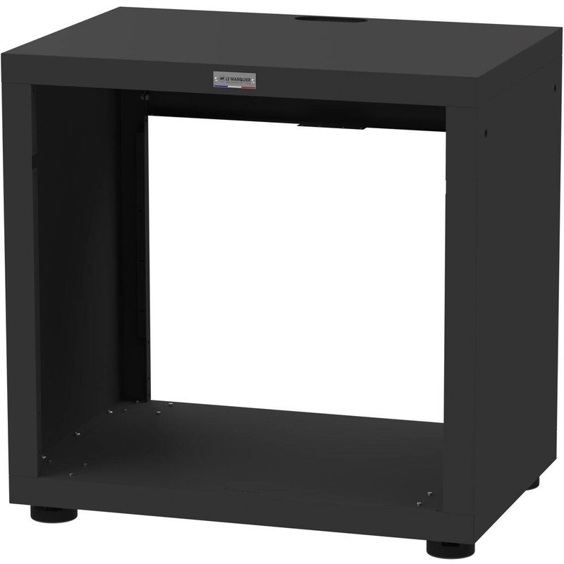 Meuble Cuisson Ouvert pour Cuisine d'Extérieur 80 x 55 cm en Acier Noir