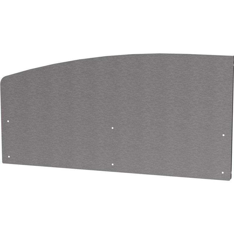 Crédence Courbe Gauche pour Cuisine d'Extérieur en Inox