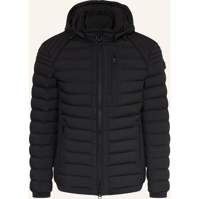 Wellensteyn Steppjacke Molecule Long Mit Abnehmbarer Kapuze schwarz
