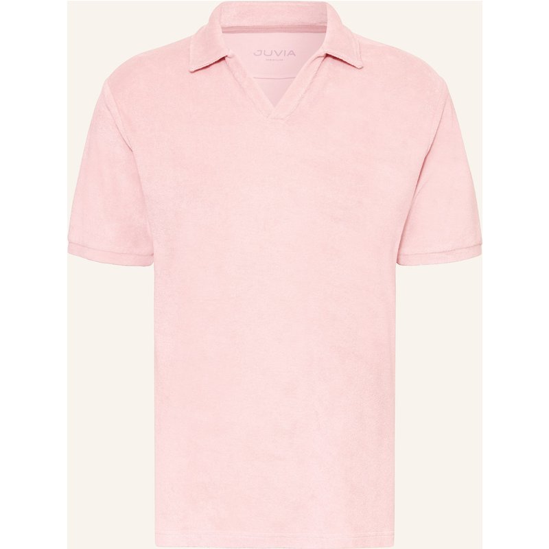 Juvia Frottee-Poloshirt rosa
