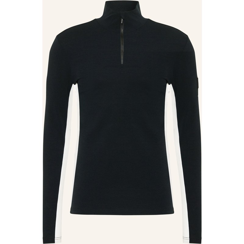 We Norwegians Piqué-Midlayer Voss Aus Merinowolle schwarz
