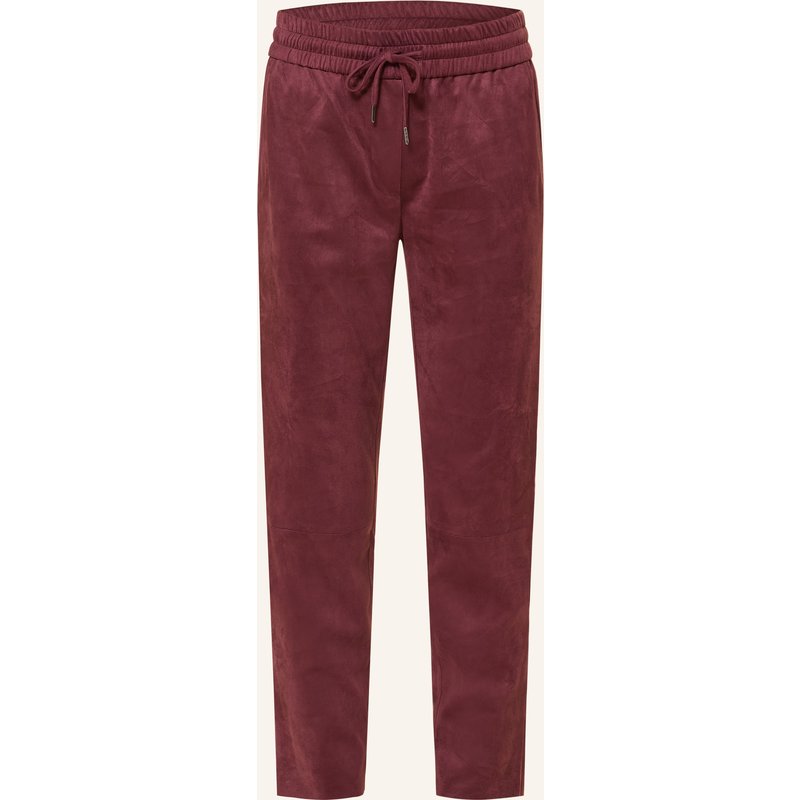 Juvia Hose Im Jogging-Stil In Lederoptik rot