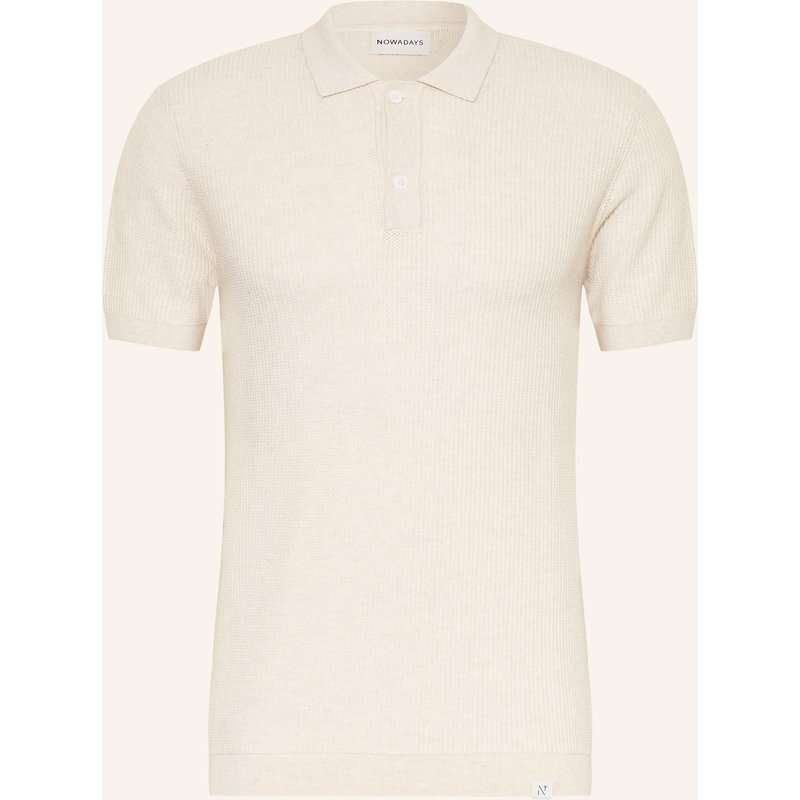 Nowadays Strick-Poloshirt beige