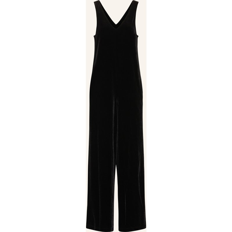 Armani Exchange Samt-Jumpsuit schwarz