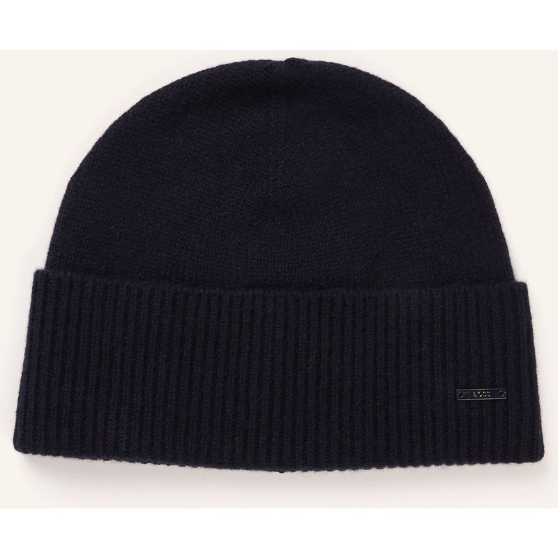 Boss Cashmere-Mütze Honesto blau