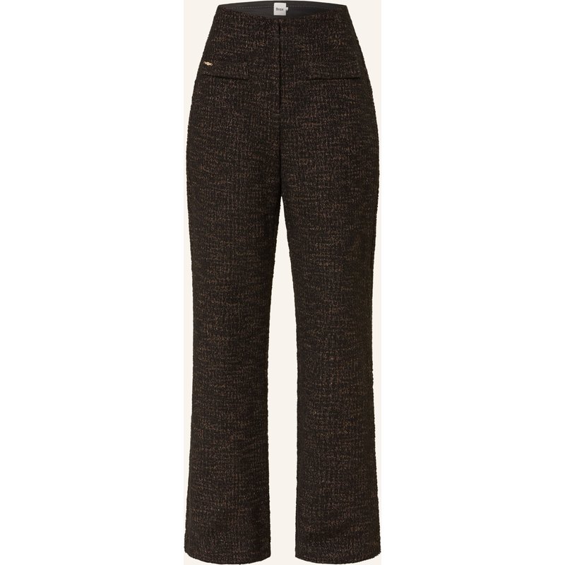 Brax Marlenehose Maine Aus Bouclé Mit Glitzergarn braun