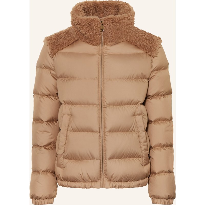 Moncler Enfant Daunenjacke Vard Mit Teddyfell rot