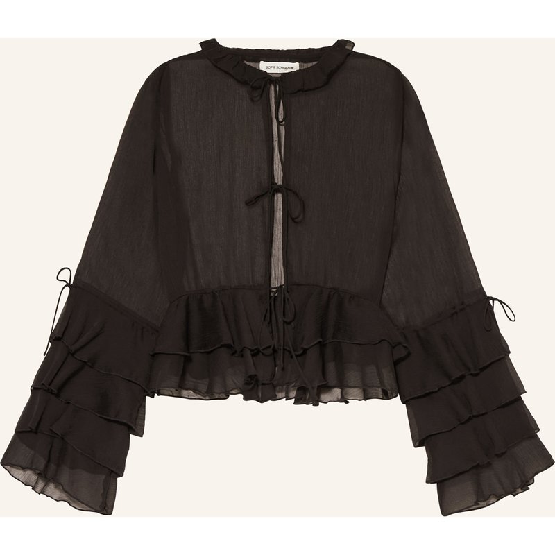 Sofie Schnoor Blusenshirt Macisw Mit Volants schwarz