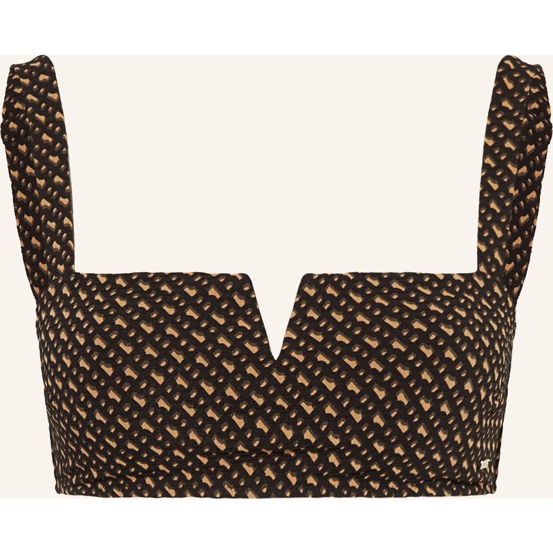 Boss Bandeau-Bikini-Top B Monogram schwarz