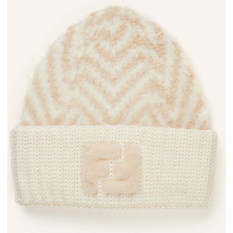 Fendi Mütze Mit Alpaka weiss