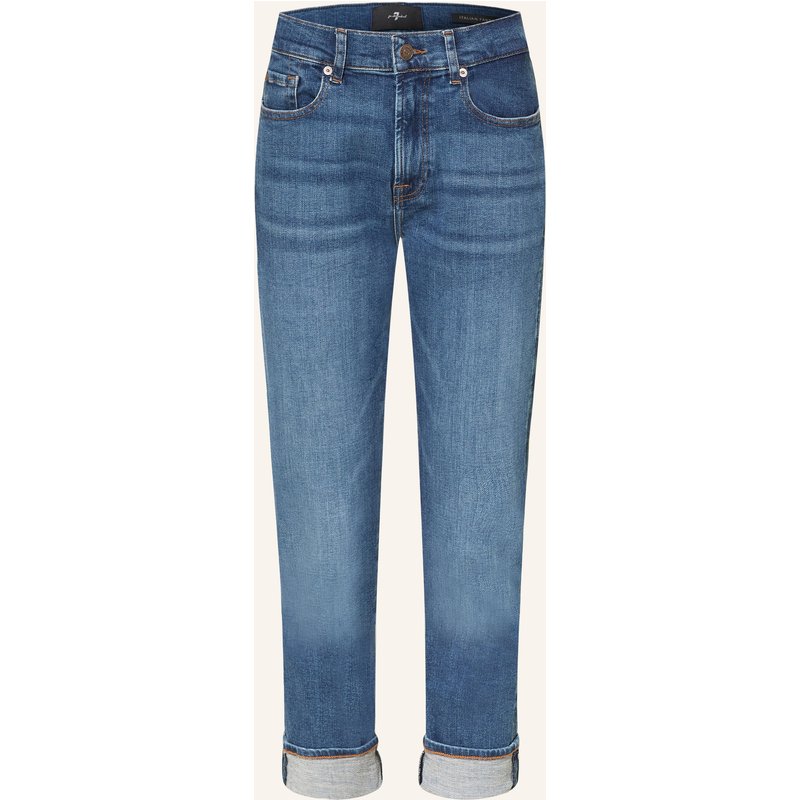 7 For All Mankind Cropped Jeans Moonwater blau