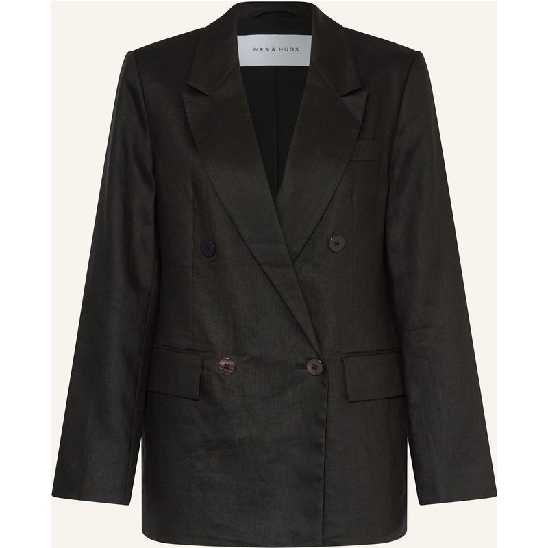 Mrs & Hugs Leinenblazer schwarz