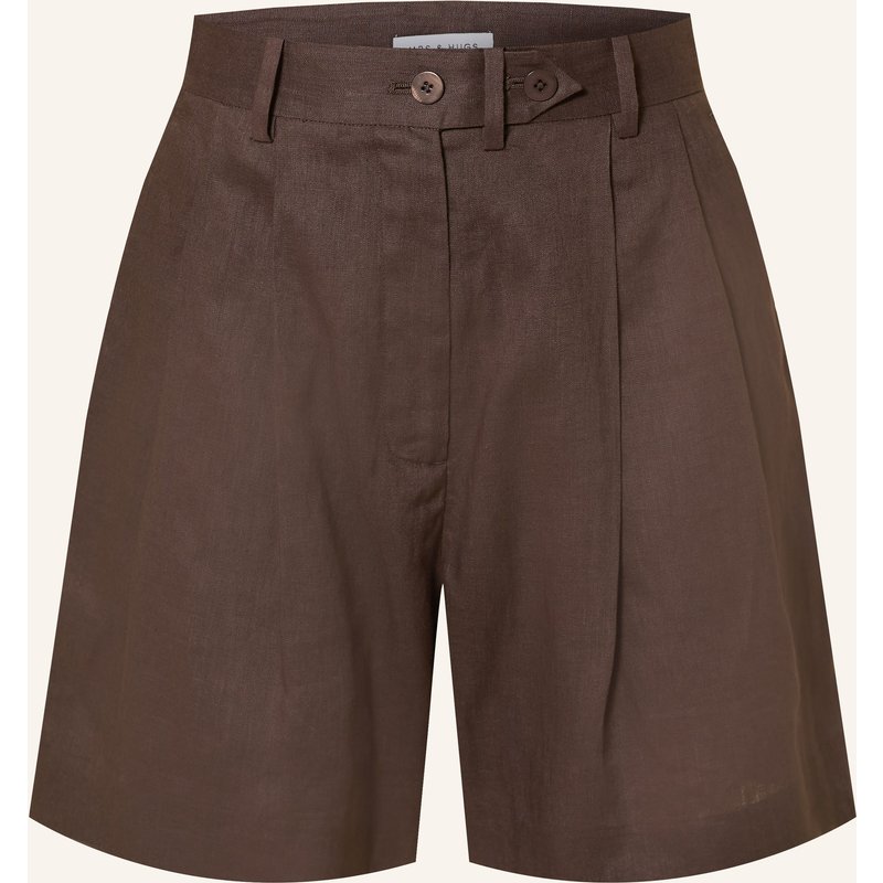 Mrs & Hugs Leinenshorts braun