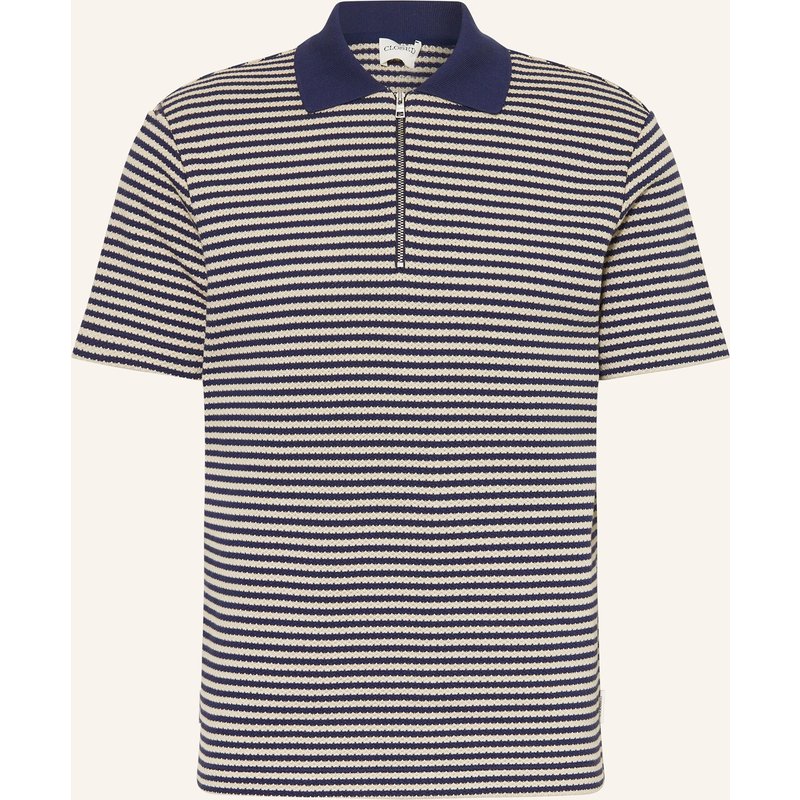 Closed Strick-Poloshirt blau