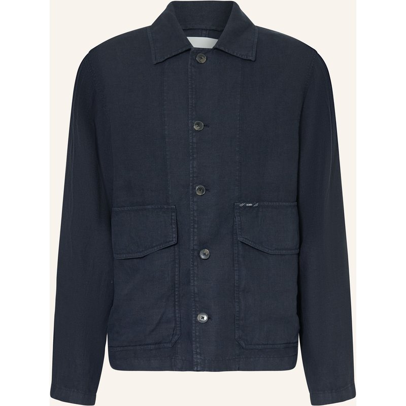 Closed Leinen-Overjacket blau