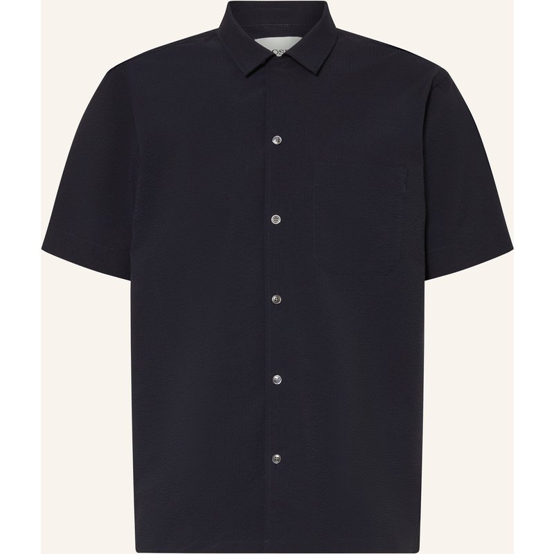 Closed Kurzarm-Hemd Comfort Fit blau