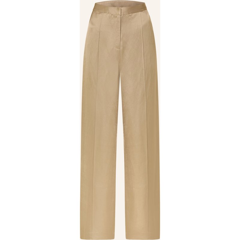 Mrs & Hugs Marlenehose Aus Satin gruen