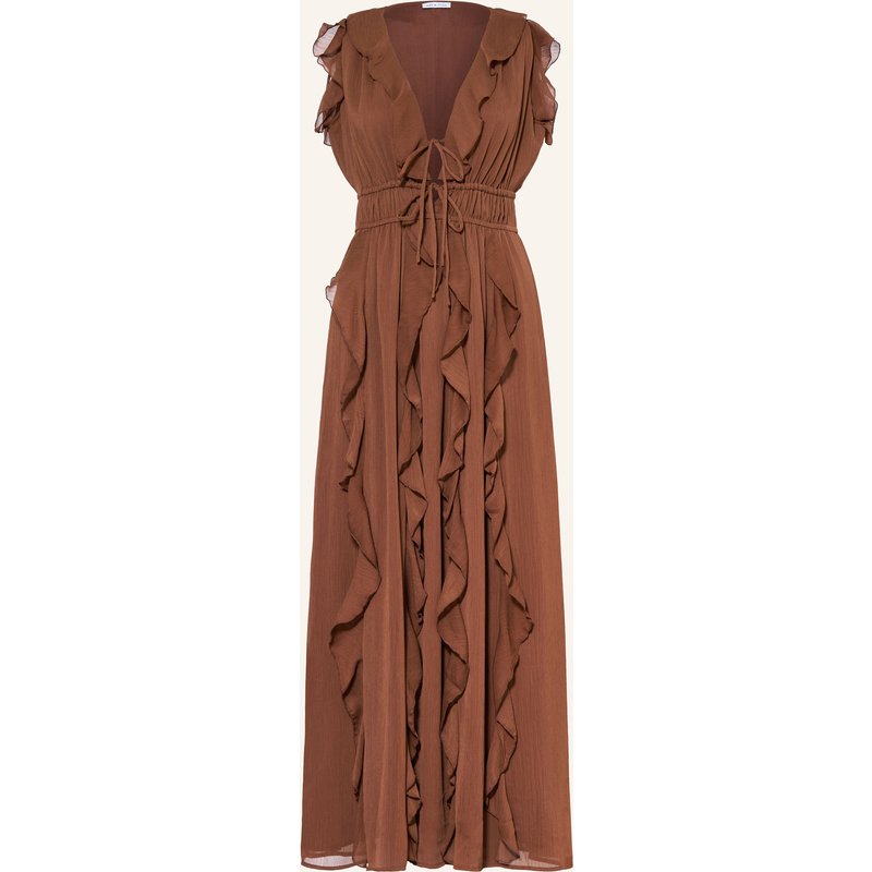 Mrs & Hugs Kleid Mit Volants beige