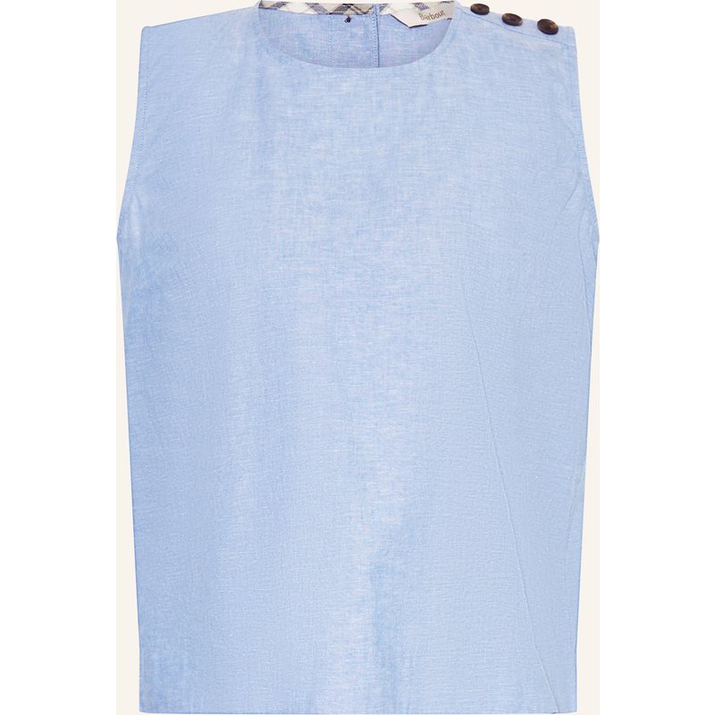 Barbour Blusentop Josie Mit Leinen blau