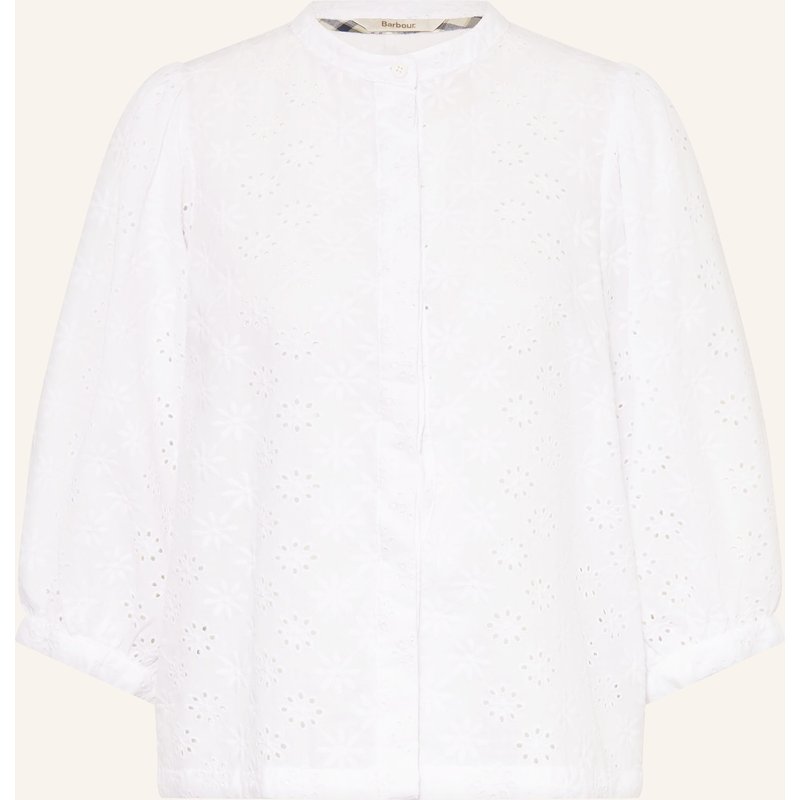 Barbour Bluse Layla Aus Lochspitze Mit 3/4-Arm weiss