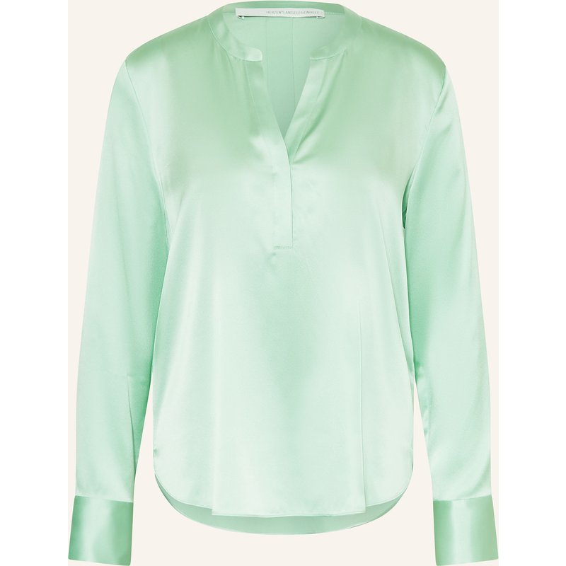 Herzen's Angelegenheit Blusenshirt Aus Seide gruen