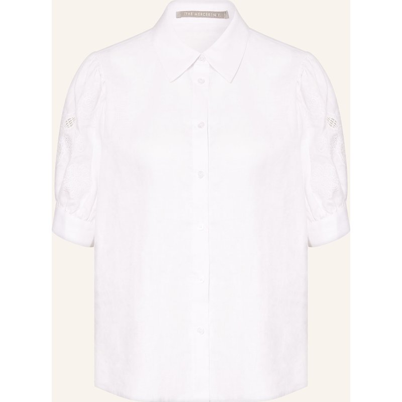 (The Mercer) N.Y. Hemdbluse Aus Leinen Mit Lochspitze weiss