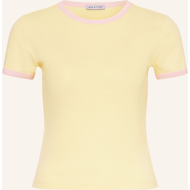 Mrs & Hugs T-Shirt gelb