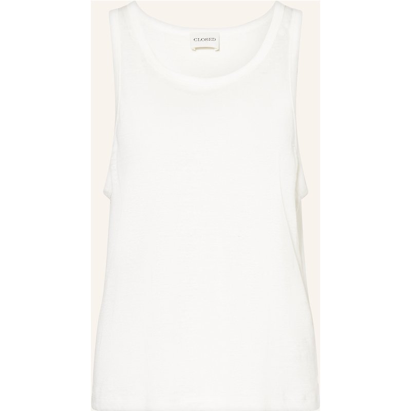 Closed Leinentop weiss