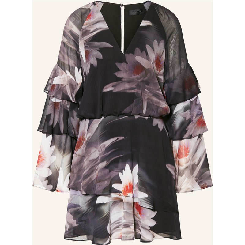 Ted Baker Kleid Nayvie Mit Volants schwarz