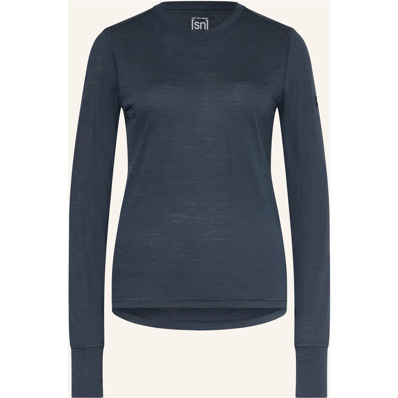 Super.Natural Longsleeve Sierra Mit Merinowolle blau