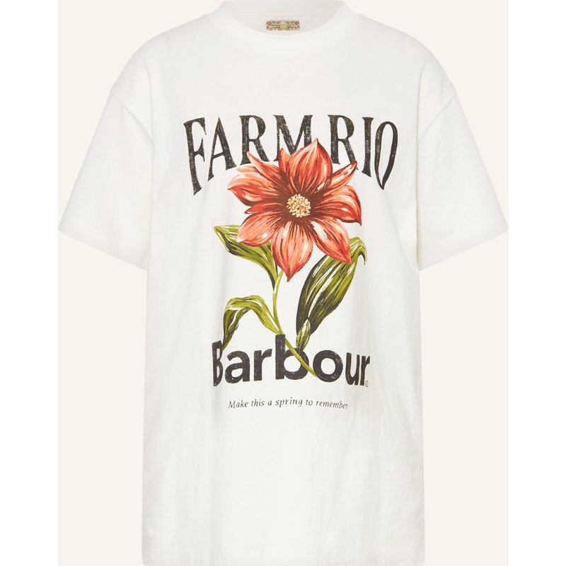Barbour T-Shirt Wild Flower Oversized Graphic weiss