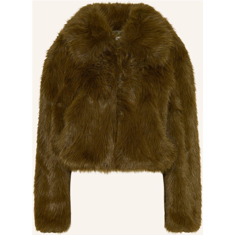 The Frankie Shop Kunstfell-Jacke Hope gruen