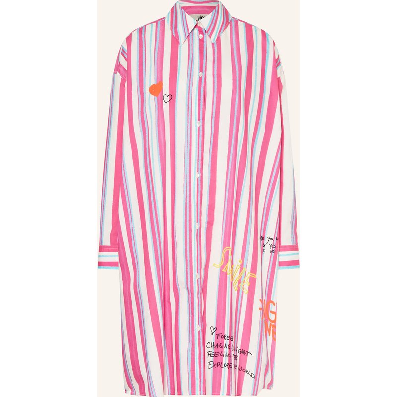 Yippie Hippie Hemdblusenkleid pink