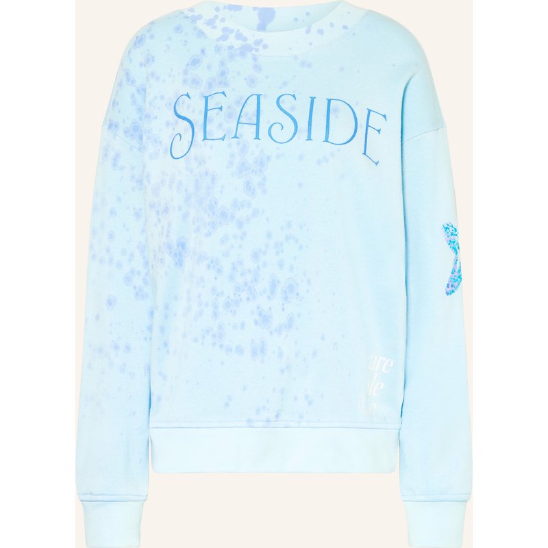 Yippie Hippie Sweatshirt Mit Pailletten blau