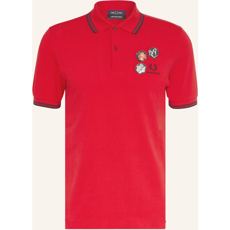 Fred Perry Piqué-Poloshirt rot
