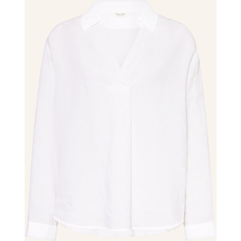 Part Two Blusenshirt Ayopw Aus Leinen weiss