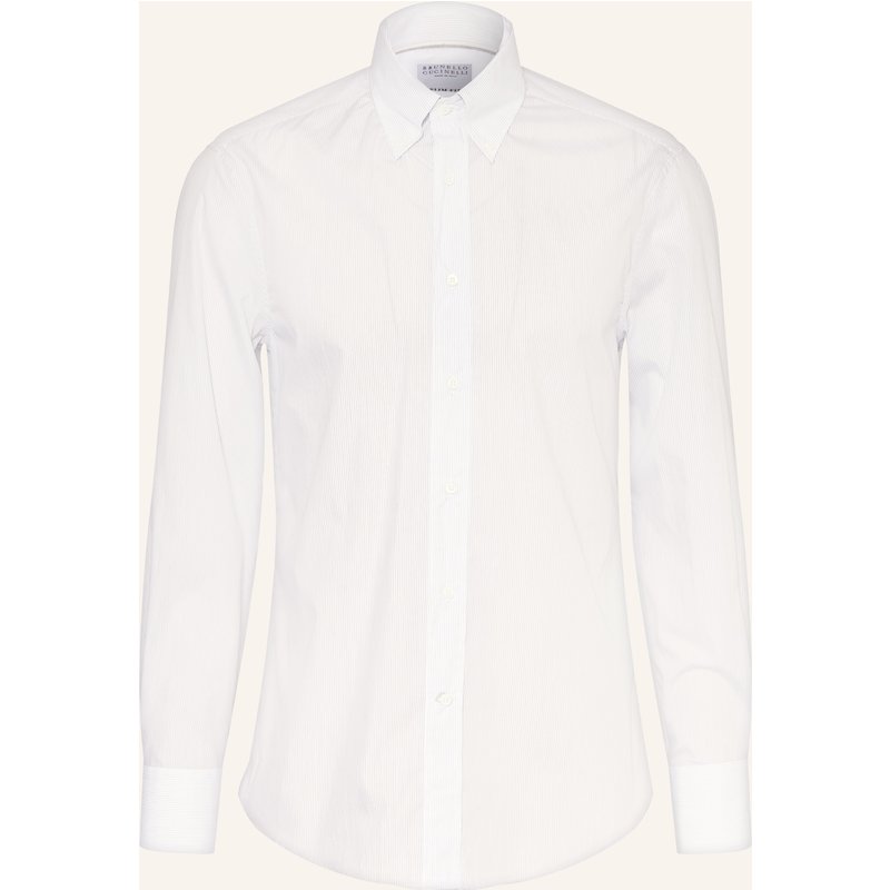Brunello Cucinelli Hemd Slim Fit weiss