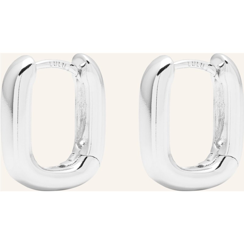 Lulu Copenhagen Creolen Chunky Square silber