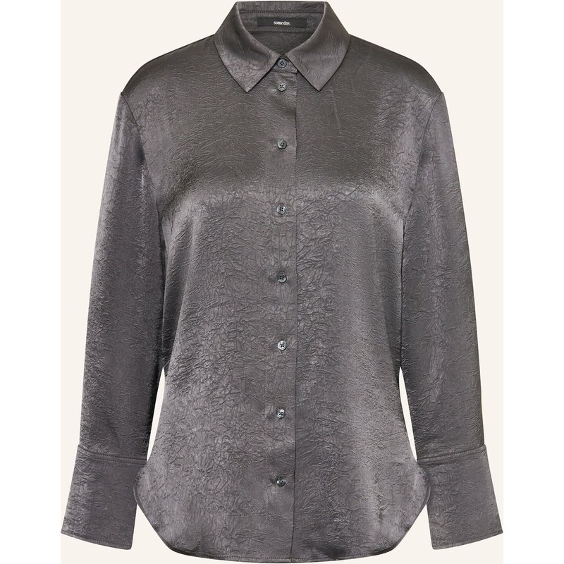 Someday Hemdbluse Zelara Aus Satin silber