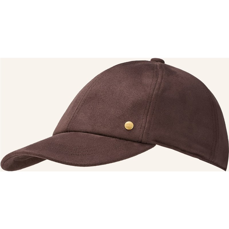 Reiss Cap Nicky In Lederoptik braun