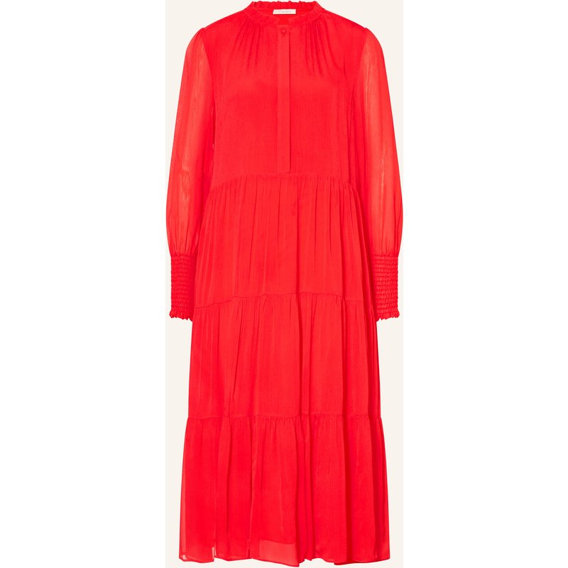 Lilienfels Kleid Mit Rüschen rot