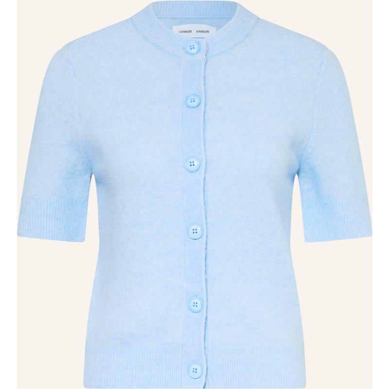 Samsøe Samsøe Strickjacke Sanoura Mit Merinowolle Und Alpaka blau
