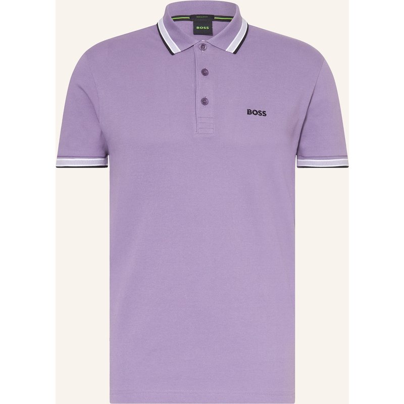 Boss Piqué-Poloshirt Paddy Curved Regular Fit lila