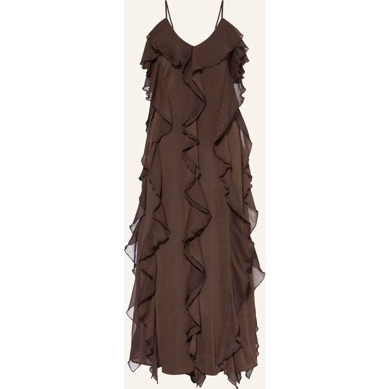 Mrs & Hugs Kleid Mit Volants braun