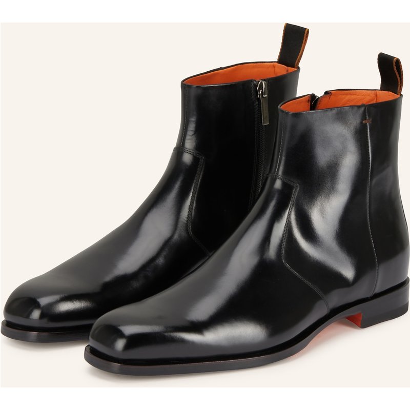 Santoni Stiefeletten Brando schwarz
