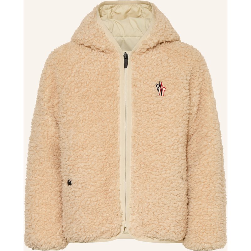 Moncler Enfant Teddyfell-Jacke rosa