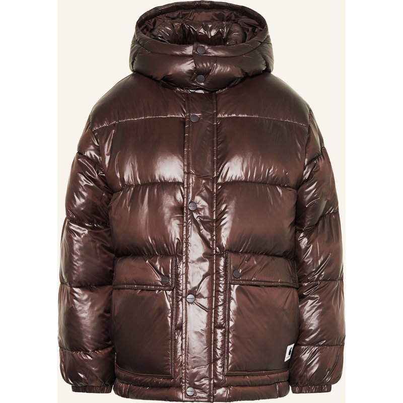 Carhartt Wip Steppjacke Benson Mit Abnehmbarer Kapuze braun