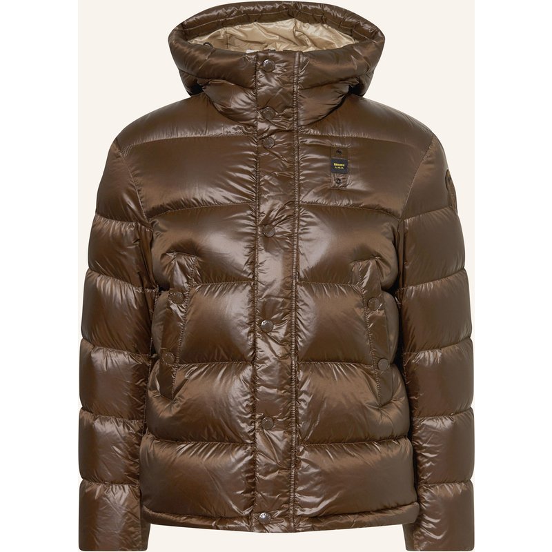 Blauer Daunenjacke Clipper braun
